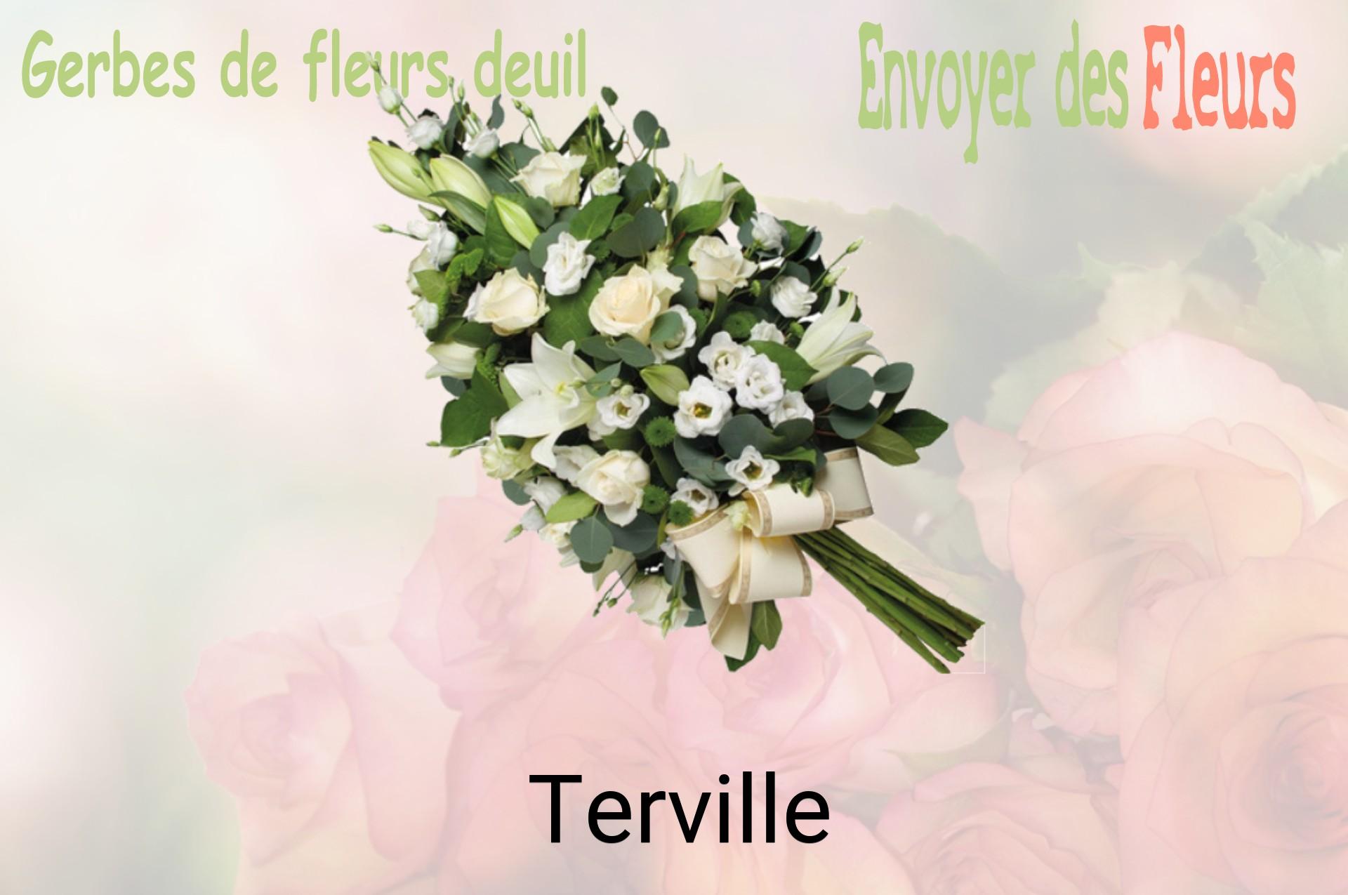 Gerbe de fleurs de deuil livrée à Terville
